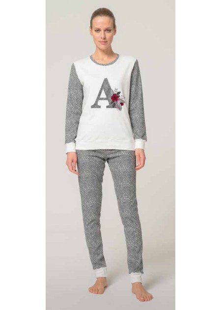 Alpina Pigiama Donna Cotone Invernale Girocollo MELISSA